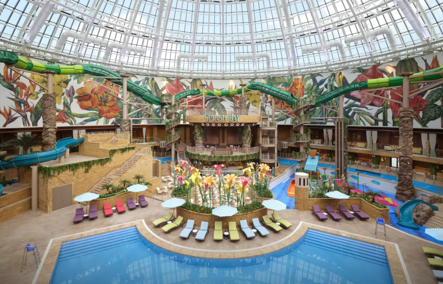 스플래쉬-베이-전체-모습-꽃들-수영장
