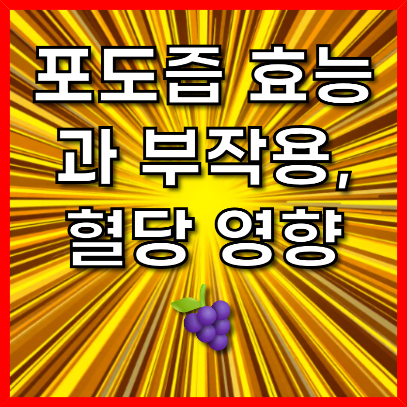 포도즙 효능과 부작용, 혈당 영향 🍇