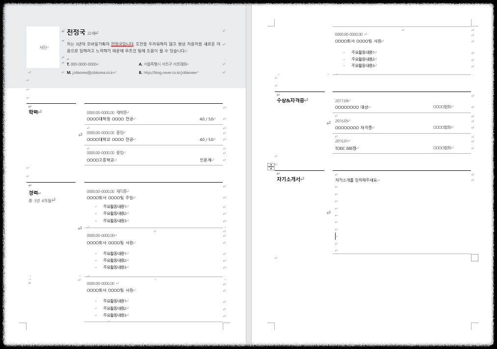 Word (워드) 배경형