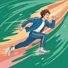 하이파이브 영화 캐릭터가 초능력을 사용해 바람을 일으키는 모습 