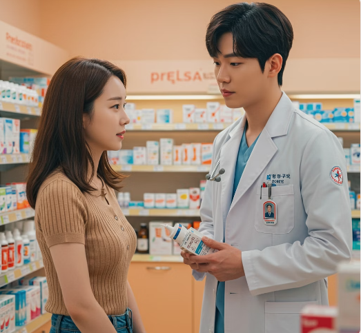 라미실원스 사용법 등을 의사와 상담하는 여성 모습 2