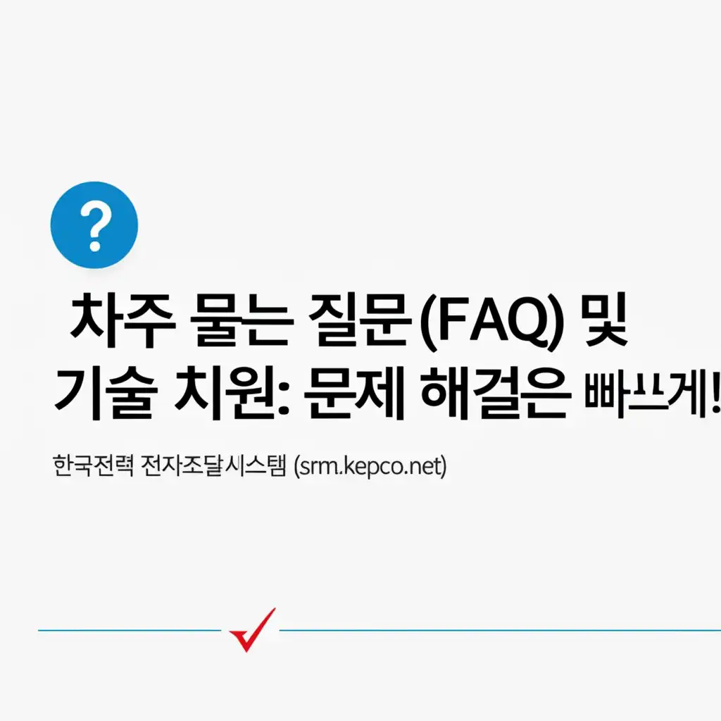 한국전력전자조달시스템(srm.kepco.net)_faq-support