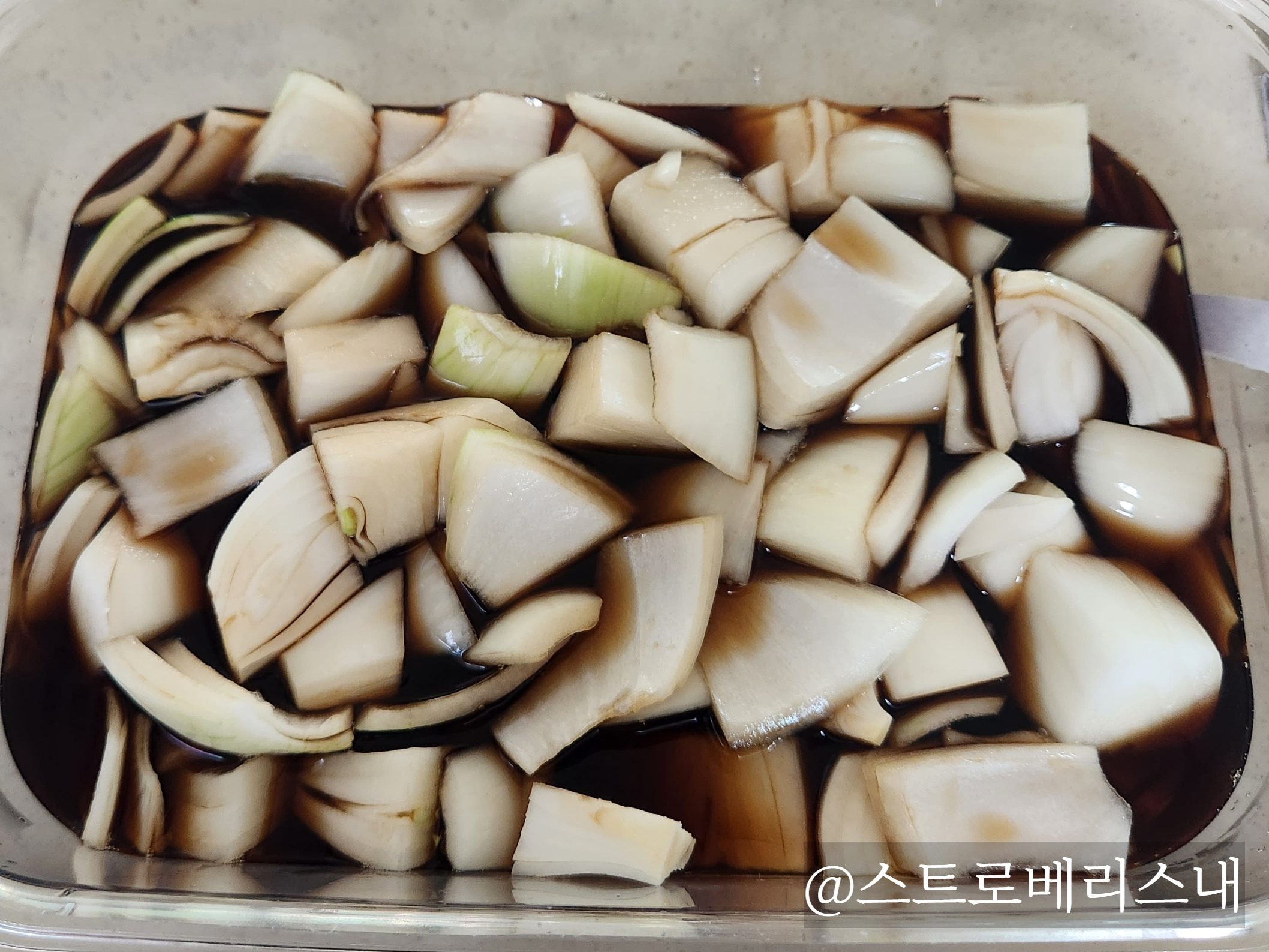 양파 장아찌 담그기 완성