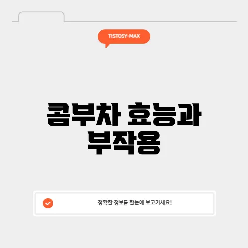 콤부차 효능과 부작용