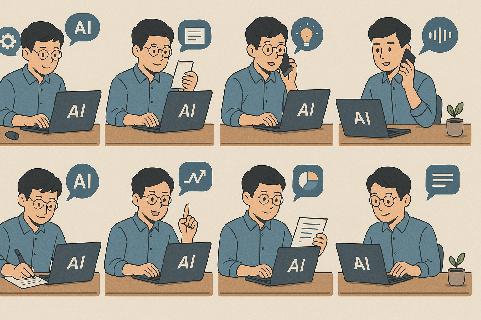 1인이 AI를 활용해서 다양한 업무처리