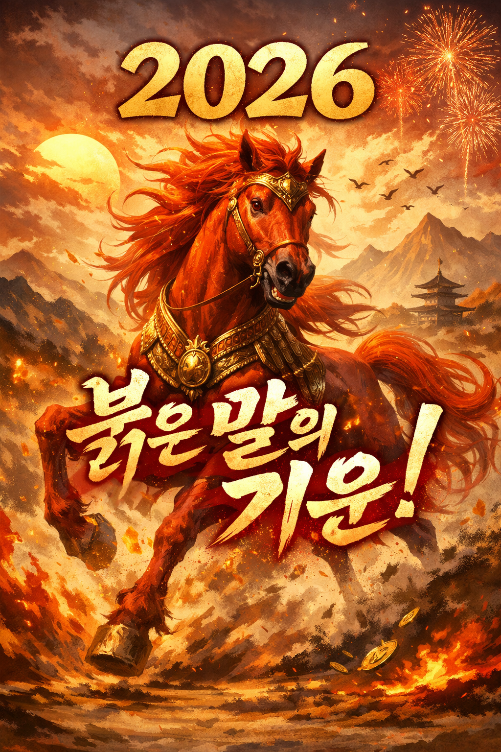 2026 붉은 말의 기운&amp;#44; 병오년 상징 말 이미지