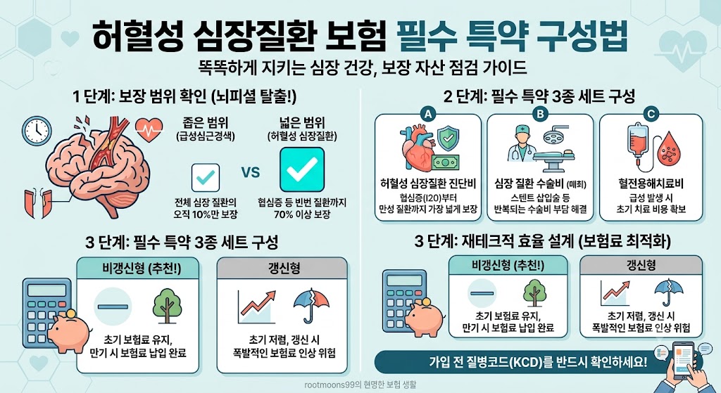 허혈성 심장질환 보험 필수 특약 구성법