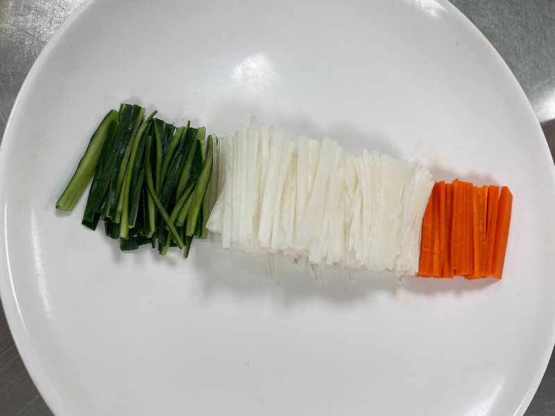 한식조리기능사 실기시험 준비 - 재료 썰기 - 재료 배치 과정