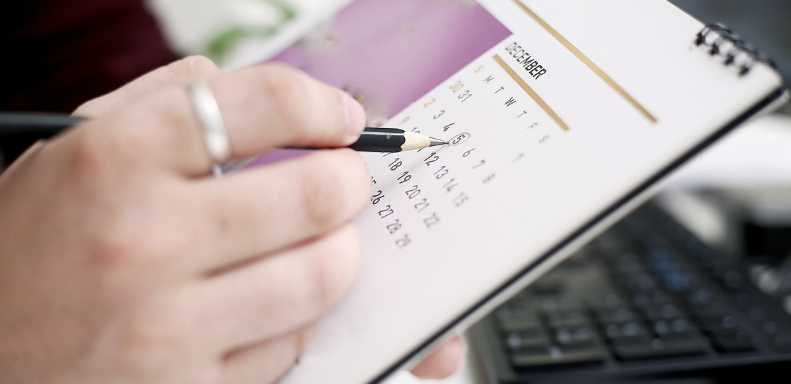 생리주기 체크하는 사진