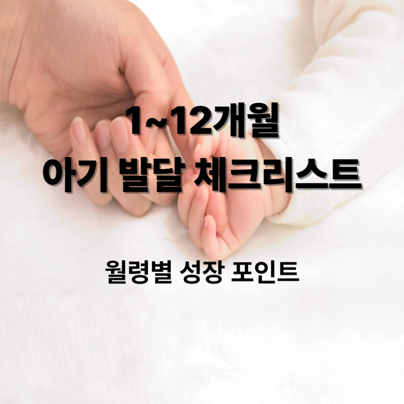 1~12개월 아기 발달 체크리스트: 월령별 성장 포인트