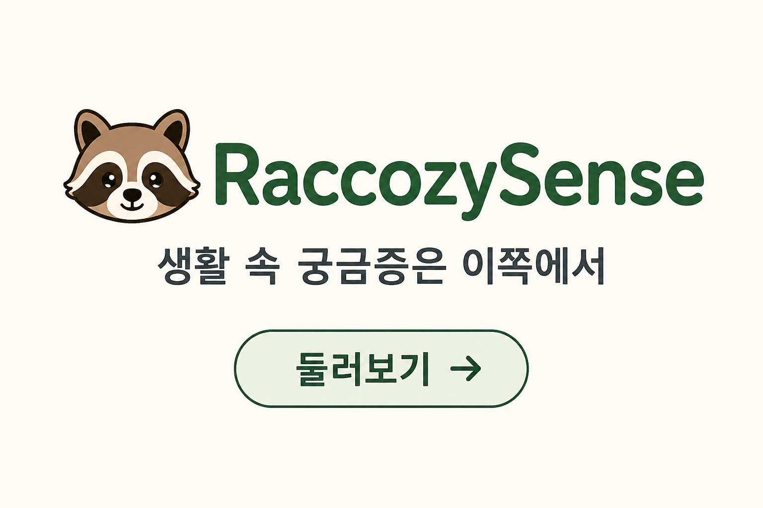 RaccozySense - 생활 속 궁금증은 이쪽에서