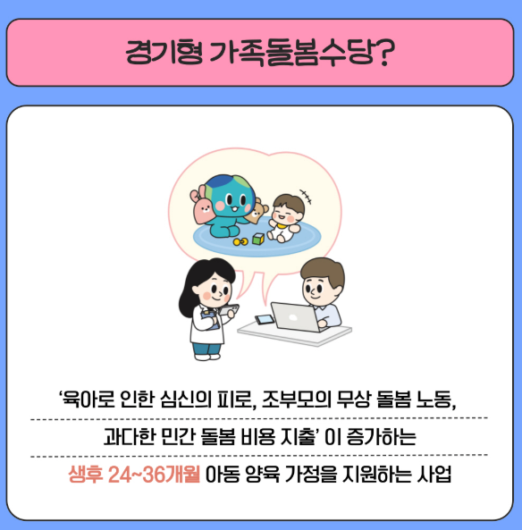 경기형 가족돌봄수당, 어떤 제도인가요? (사업 개요)