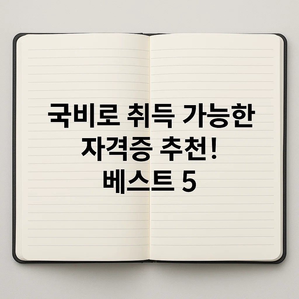 국비로 취득 가능한 자격증 추천! 2025년 베스트 5