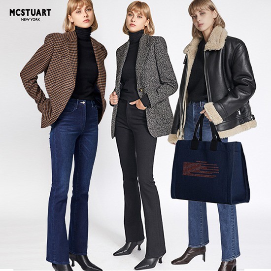 미리주문1만원 McStuart 21Winter 세미플레어 기모데님 여3종