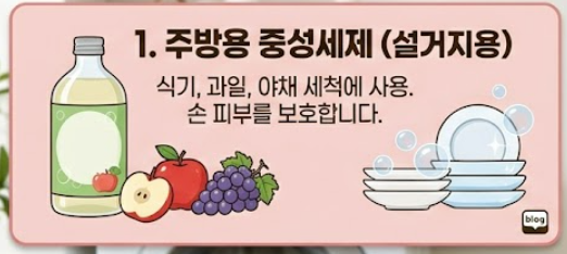 중성세제의 종류