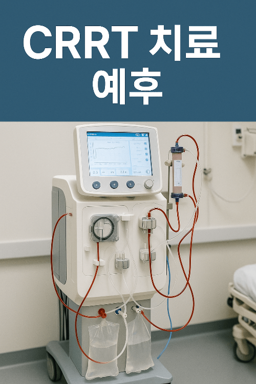 CRRT 중 환자 모니터링 장면