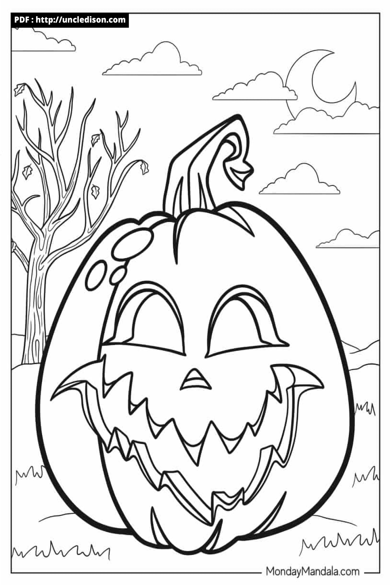 할로윈 색칠공부 도안 호박 잭 오 랜턴