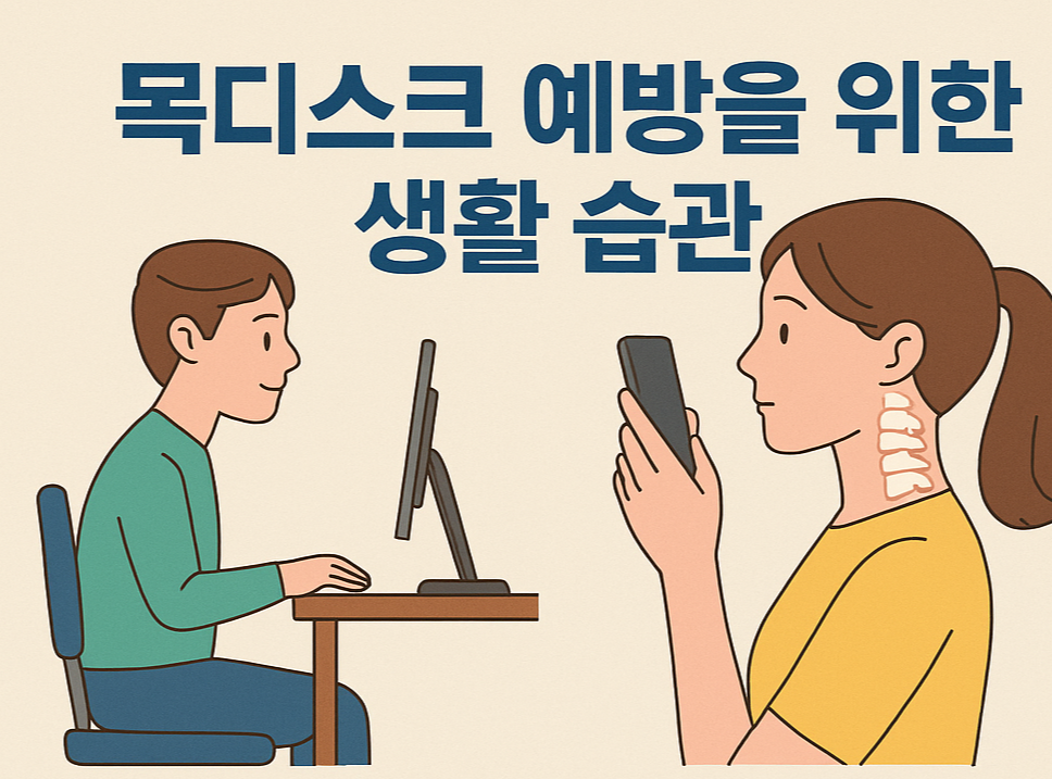 목디스크 예방을 위한 생활 습관