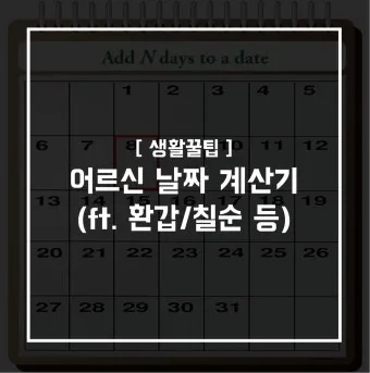 환갑 나이계산 방법 간단 정리_7