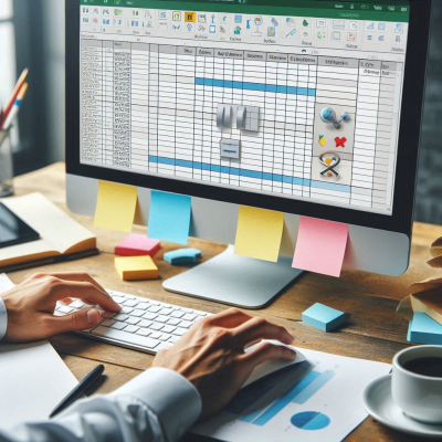 엑셀 화면에서 중요한 데이터를 수정하는 모습입니다.