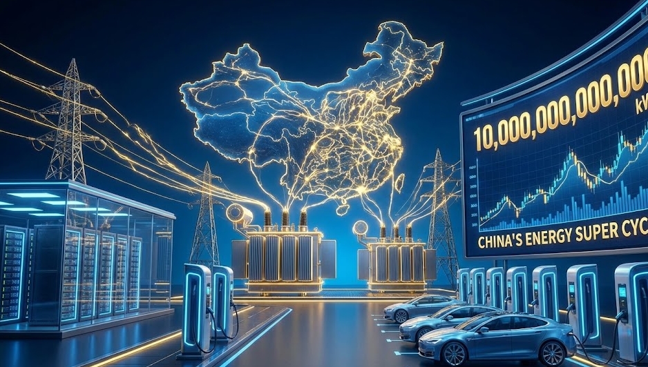 "미국의 2배? 중국 전력 10조kWh 시대 개막! 전 세계가 놀란 '에너지 괴물'의 탄생과 급등할 전력 관련주