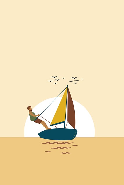 남자가 서핑하는 모습