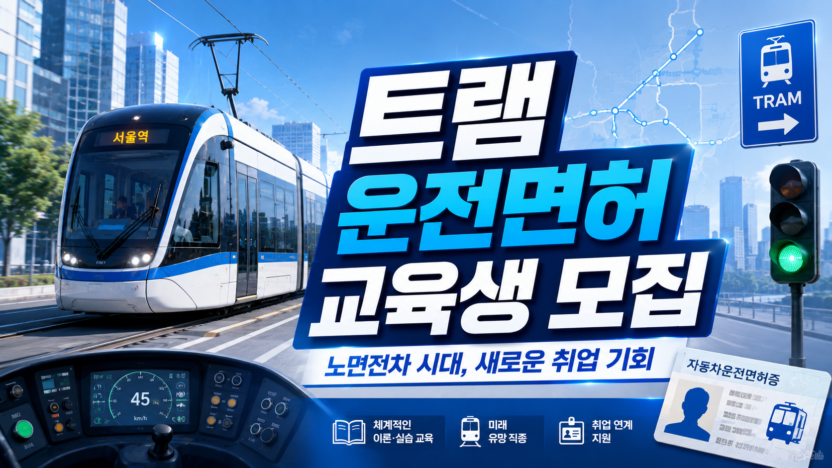 트램 운전면허 모집 관련 이미지