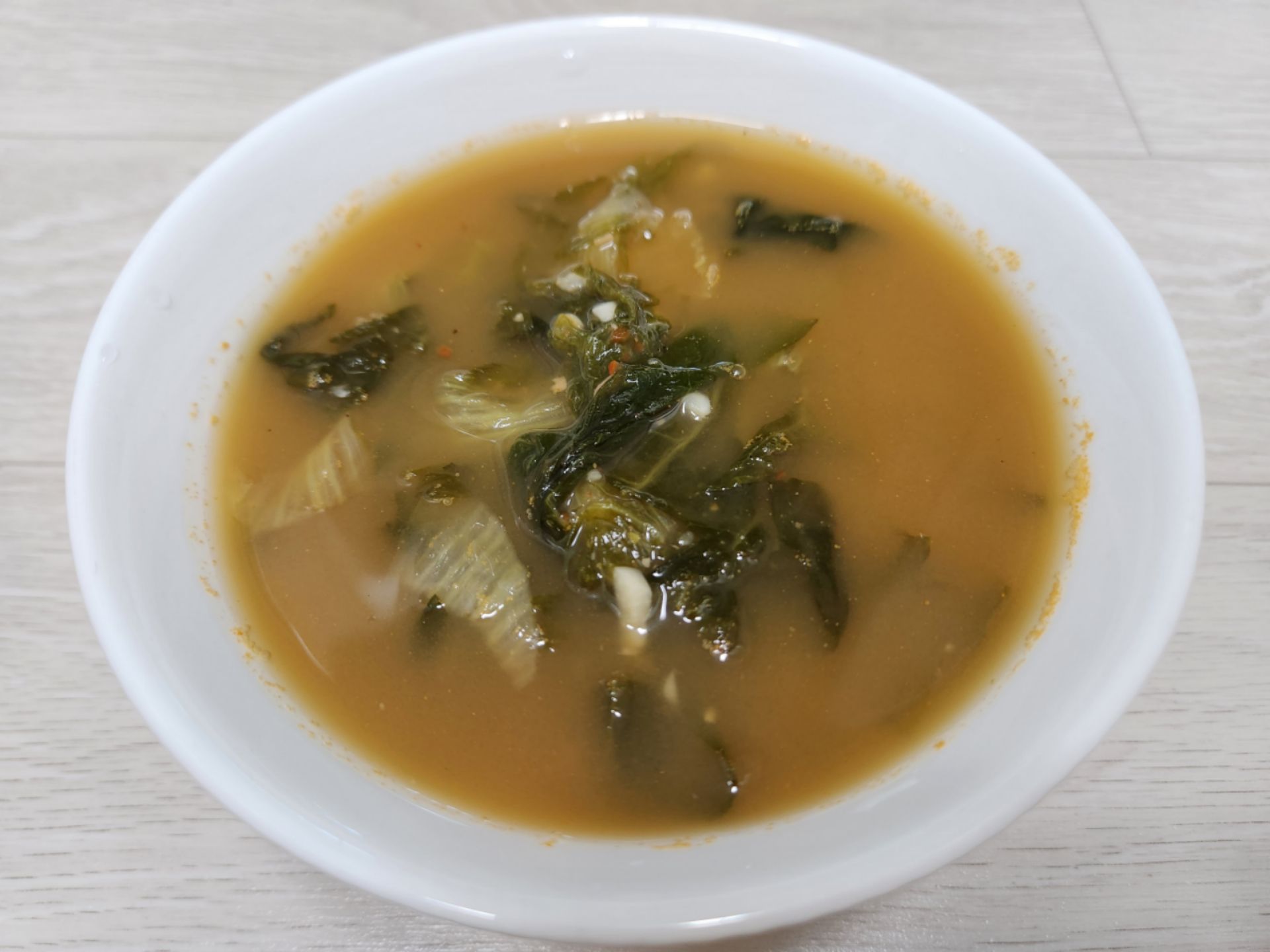 완성된 시래기국