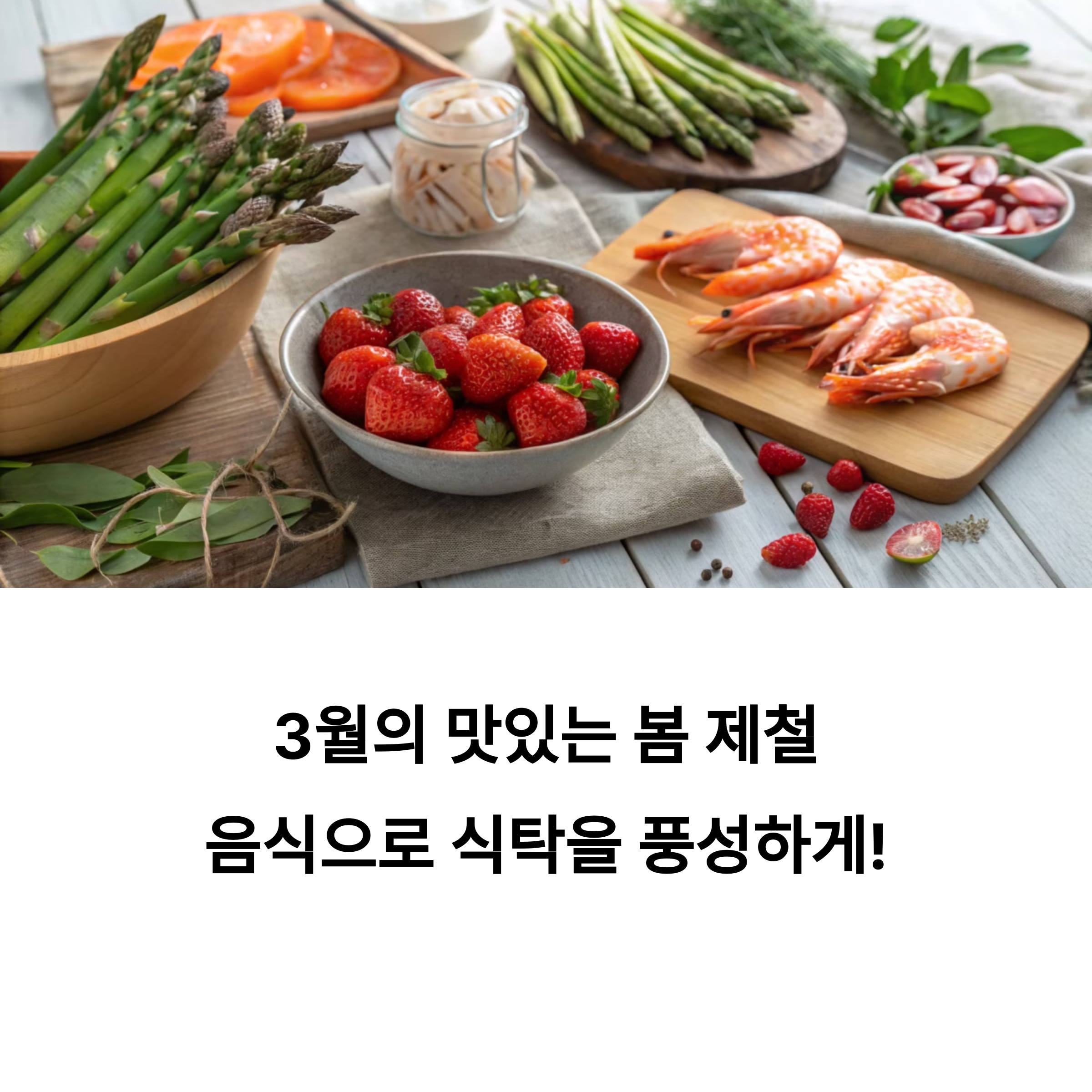 3월에 먹기 딱 좋은 봄 제철음식 리스트 공개!