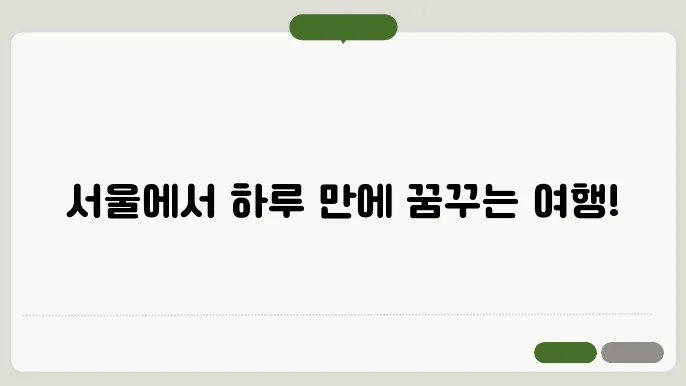 서울에서 당일쳠  차가