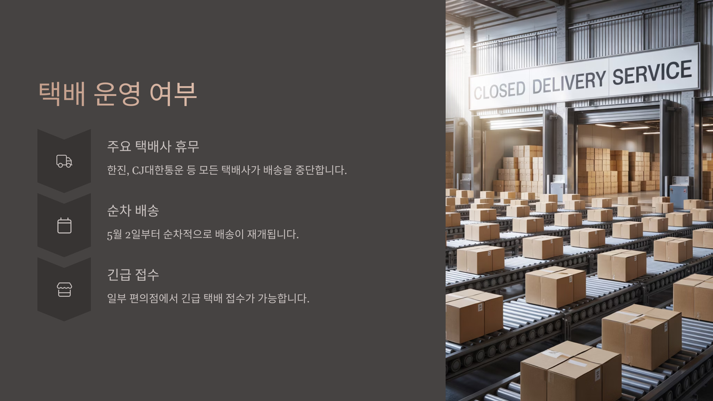 택배 운영 여부