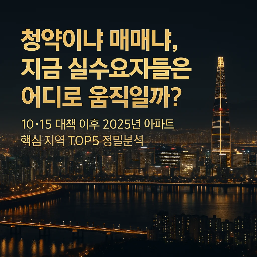 청약이냐_매매냐,_지금_실수요자들은_어디로_움직일까?|10·15_대책_이후_2025년_아파트_핵심_지역_TOP5_정밀분석