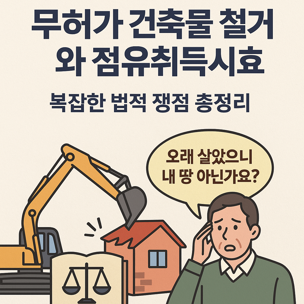 무허가 건축물 철거와 관련된 점유취득시효의 핵심 쟁점 총정리 란 쎔네일 이미지