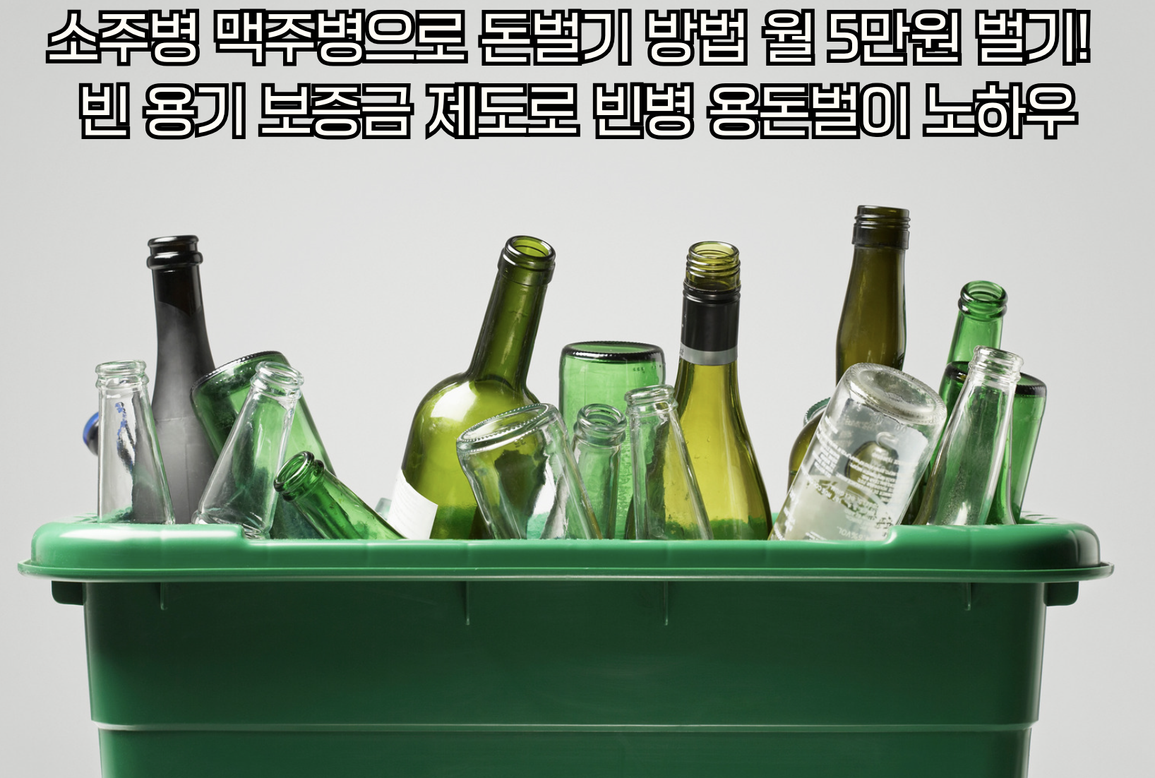 빈 용기 보증금 제도로 돈도 벌고 환경도 지키는 똑똑한 투자법