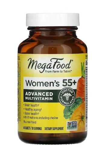 MegaFood, 55세 이상 여성용 종합비타민, 60정