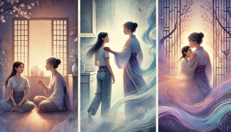 돌아가신 어머니와 대화하는 꿈 해몽 의미와 심리적 해석, 불안 증상과 운세