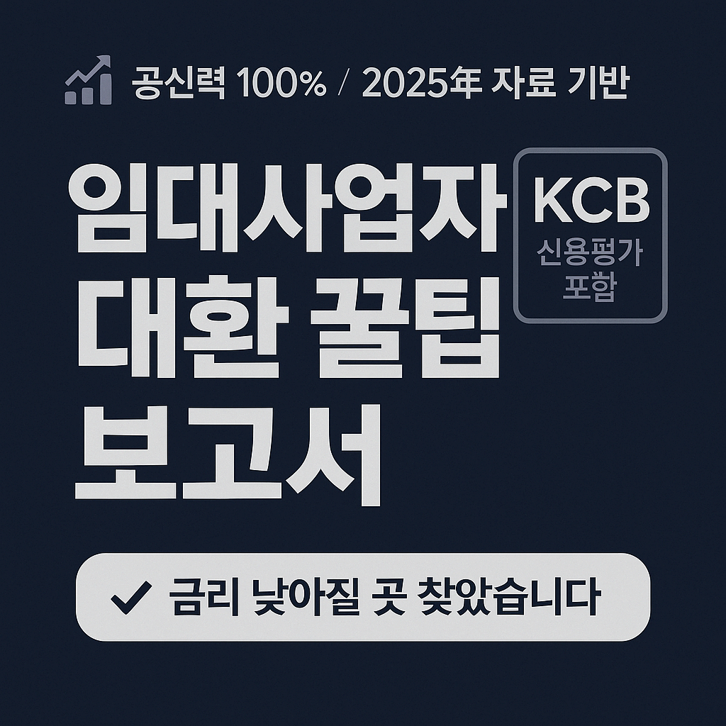 🏠 임대사업자대출 조건부터 금리비교까지! 갈아타기 전 꼭 알아야 할 핵심 정보