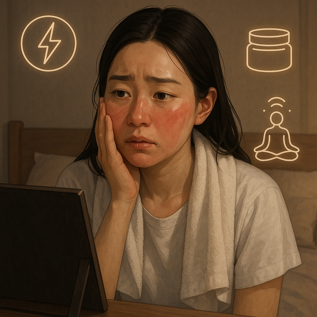 스트레스로 뒤집어진 피부