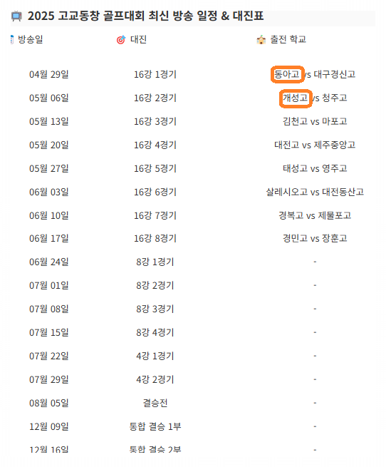 키움증권배 고교동창 골프최강전