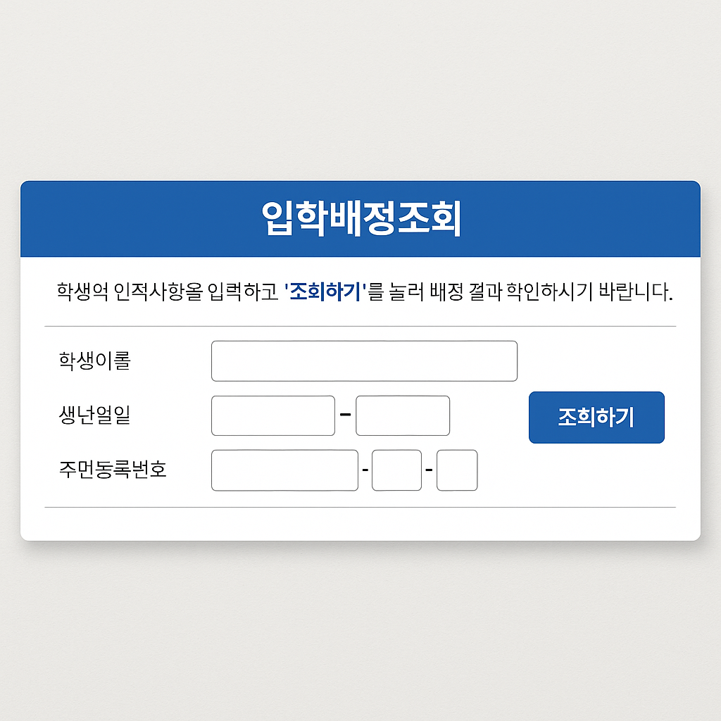 학교배정