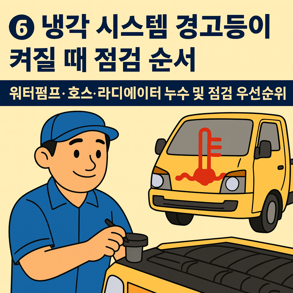 냉각시스템 경고등이 켜질때 점검 순서