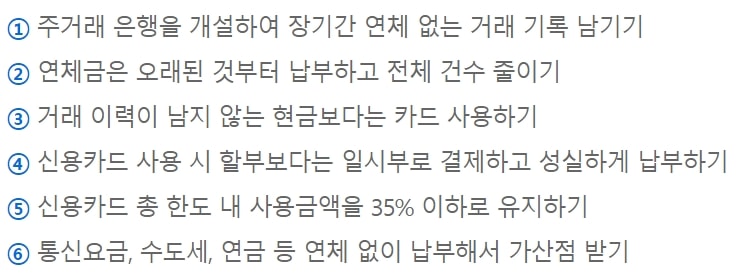 신용등급 올리는 방법