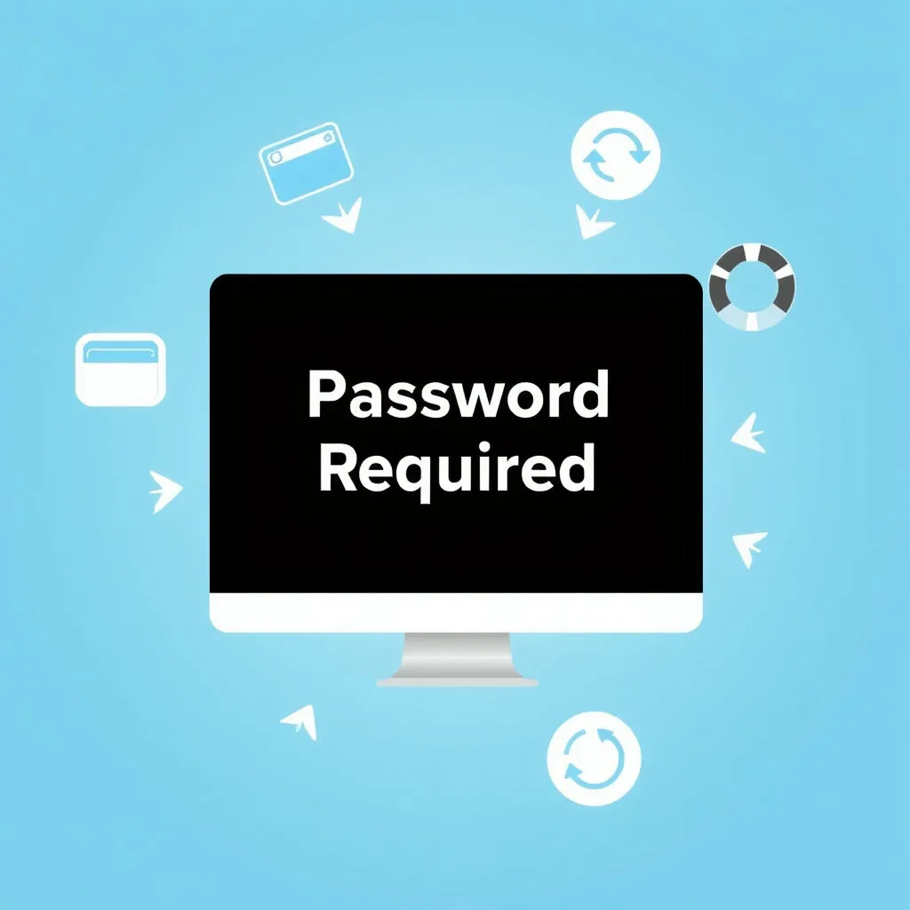 컴퓨터 화면에 비밀번호 변경 안내창이 팝업되어 있거나, 신용카드 재발급 절차를 나타내는 화살표와 아이콘들이 배열된 이미지를 만듭니다. 이는 독자에게 실질적인 해결책을 제시합니다.