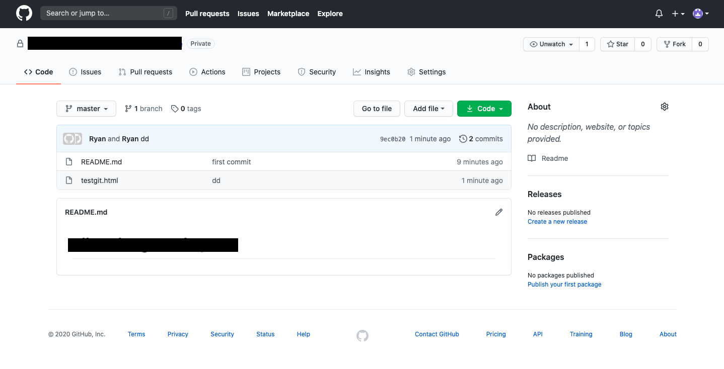 레파지토리 확인