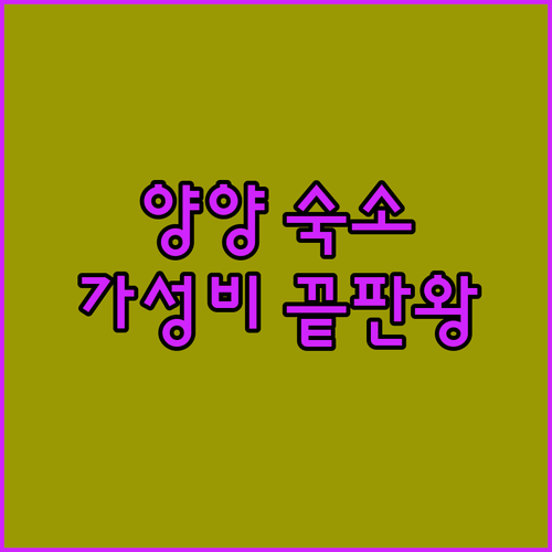 디그니티 호텔: 양양 여행, 가성비 ..