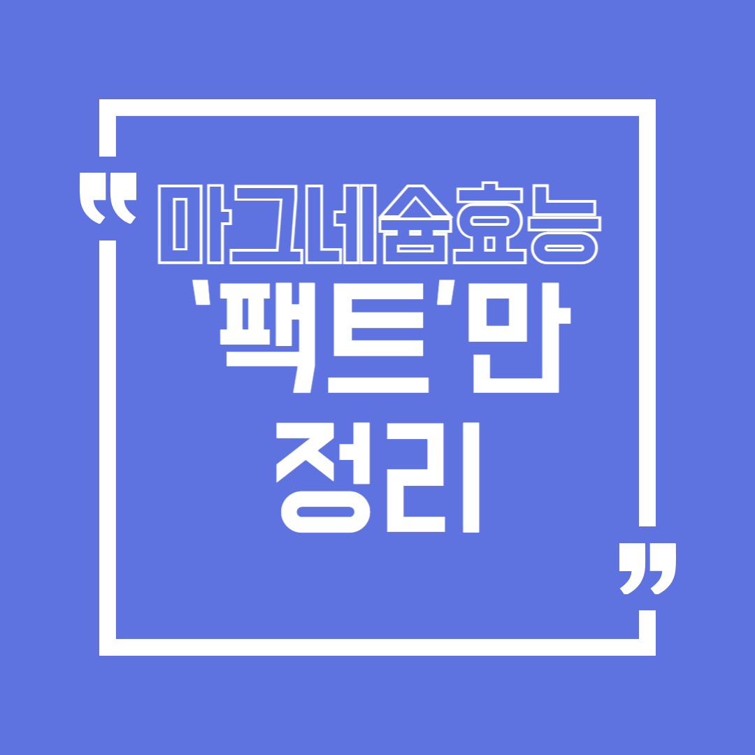 마그네슘 효능 몸에서 하는 일 부족 증상 섭취량 과다복용 주의사항