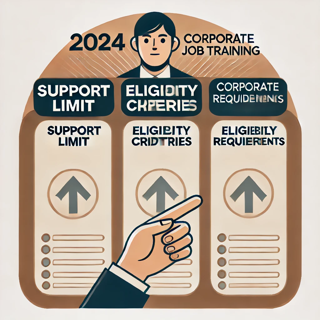 기업 직업훈련카드 지원 한도와 자격 요건을 정리한 표