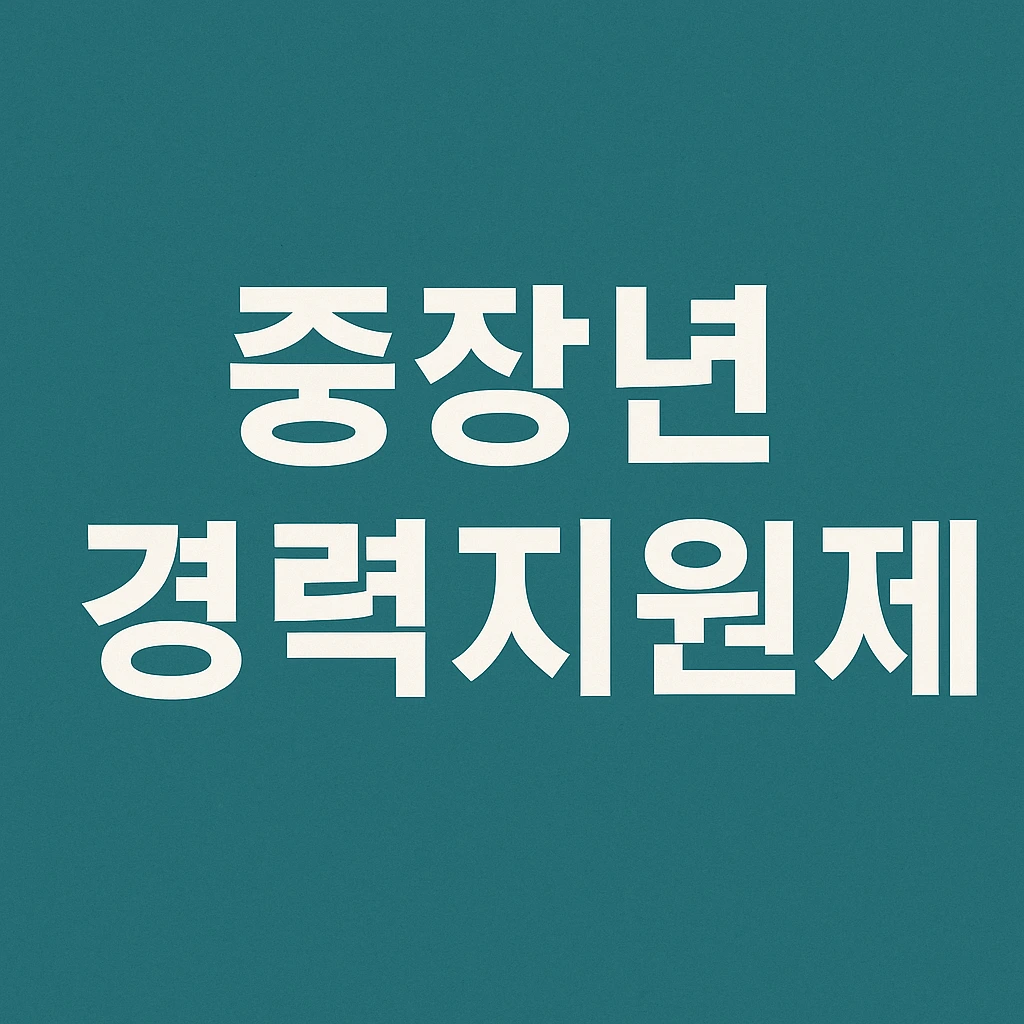 중장년 취업지원제 참여 자격 및 지원받을 수 있는 것들 정리