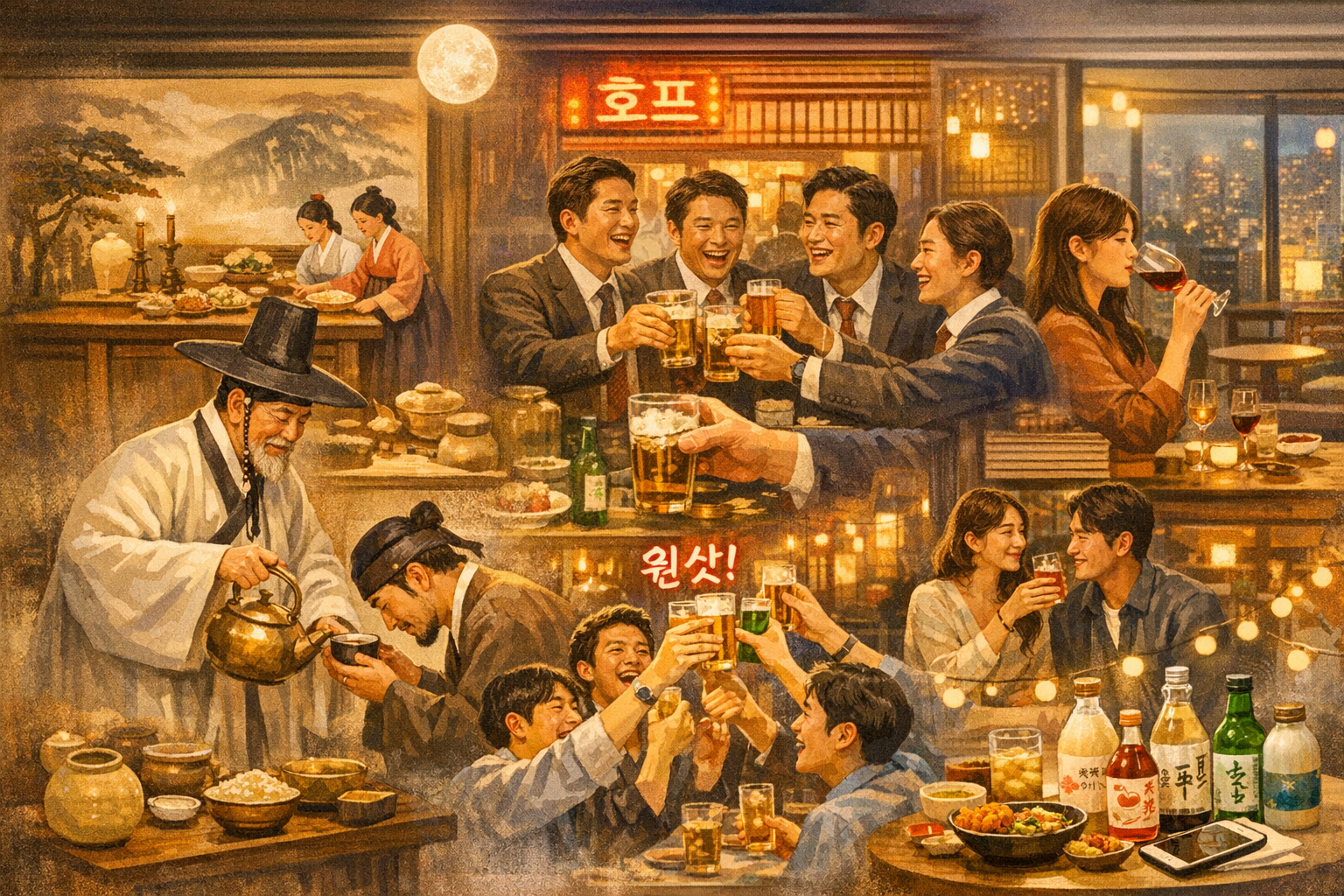 한국 술문와의 유래와 진화