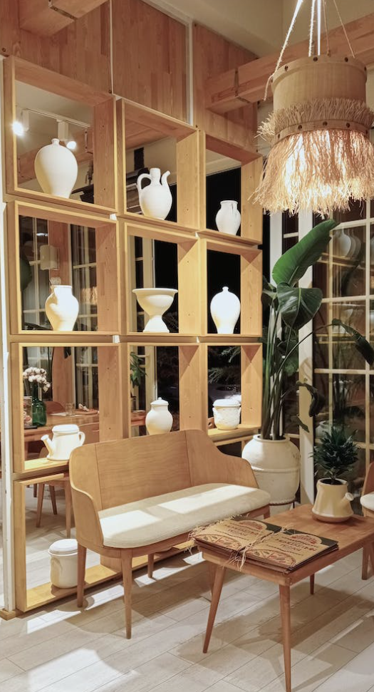 벽면 나무 인테리어